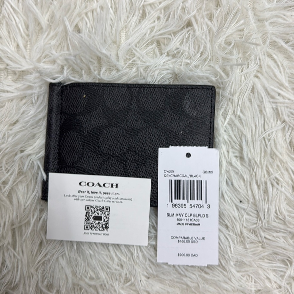 Coach Slim Money Clip Wallet